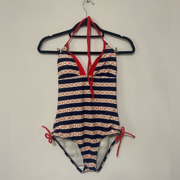 VM sailor pinup nautical one piece swimsuit - Picture 2 of 7